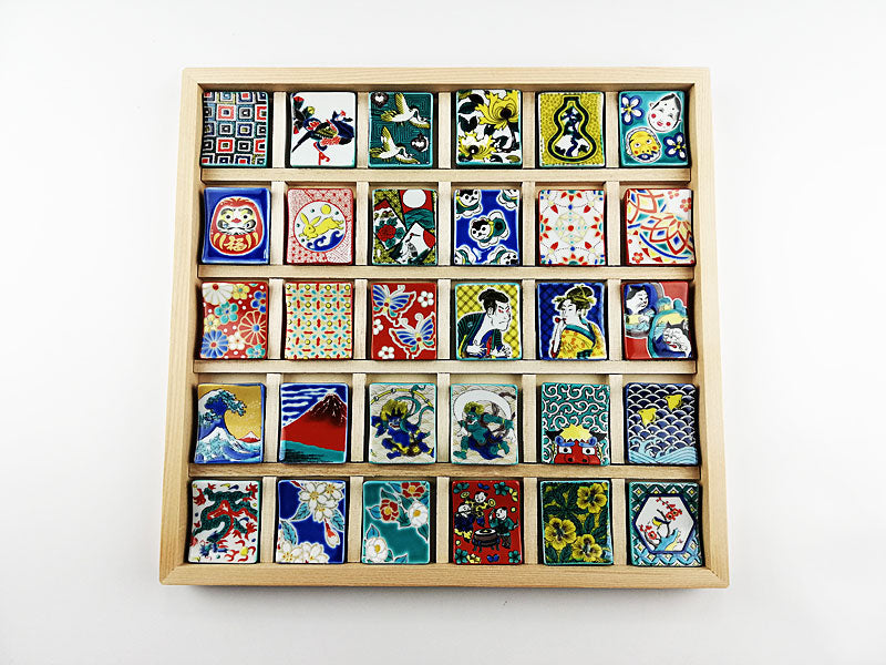 九谷焼 色絵 箸置き コレクション(専用木箱付)