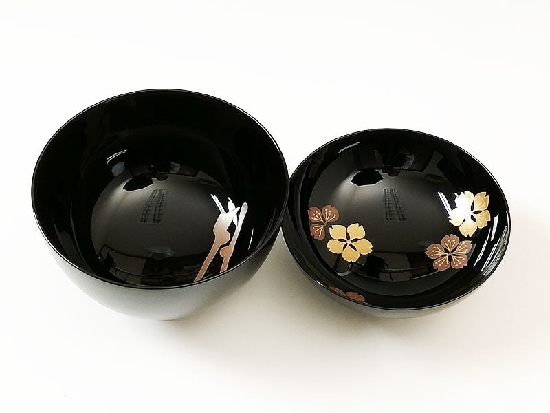 山中塗 雪月花蒔絵 吸物椀5客揃