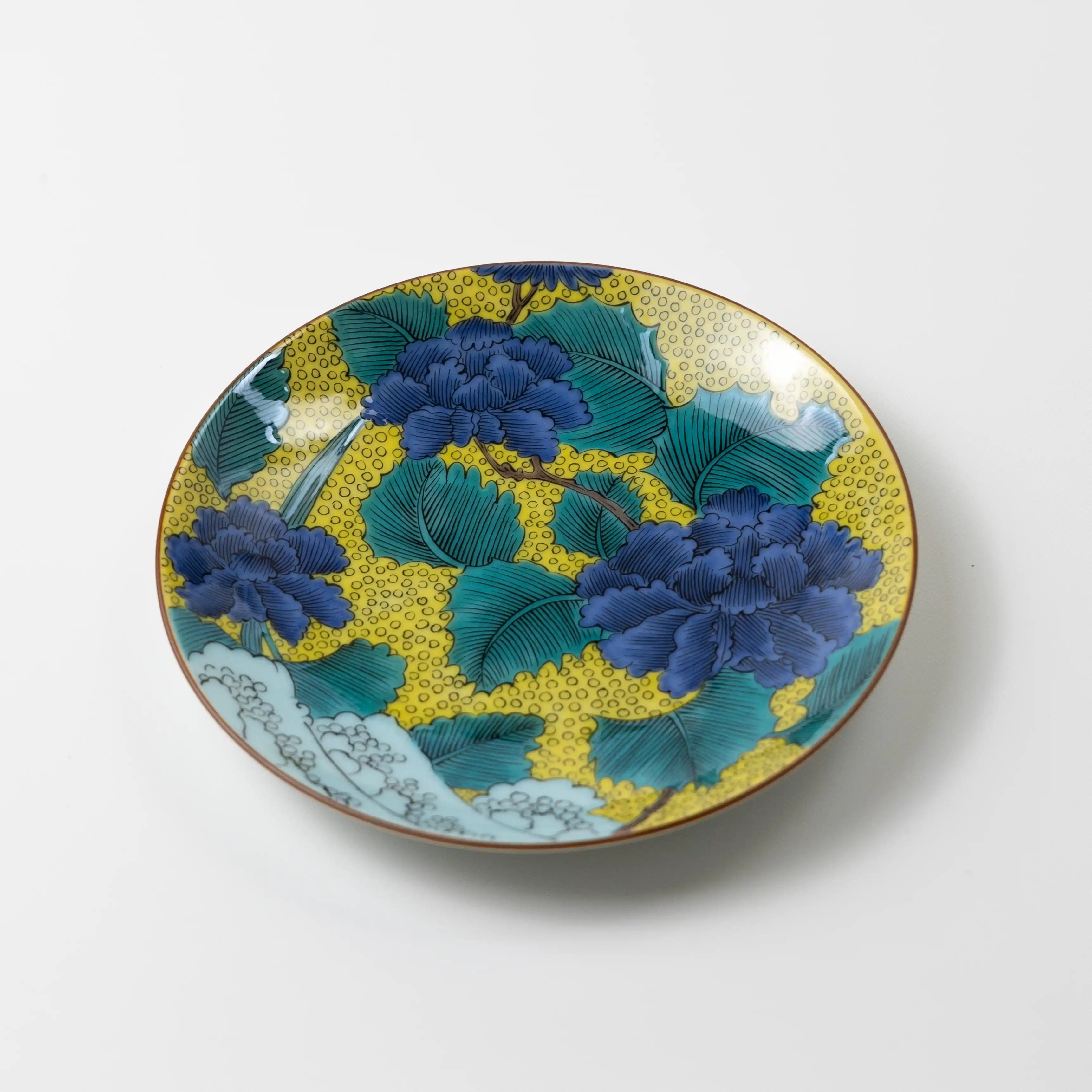 九谷焼 青峰 うずら 飾り皿 九谷焼 青峰 うずら 飾り皿 九谷焼 青峰 うずら 飾り皿