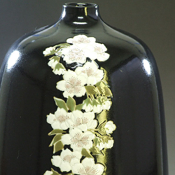 九谷焼【後上俊香作】華紋 花瓶