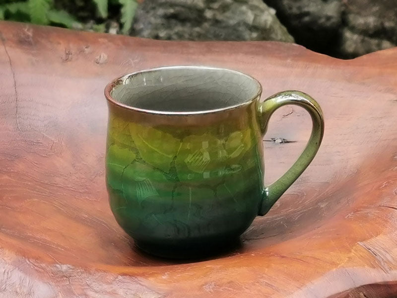 九谷焼 マグカップ銀山茶花