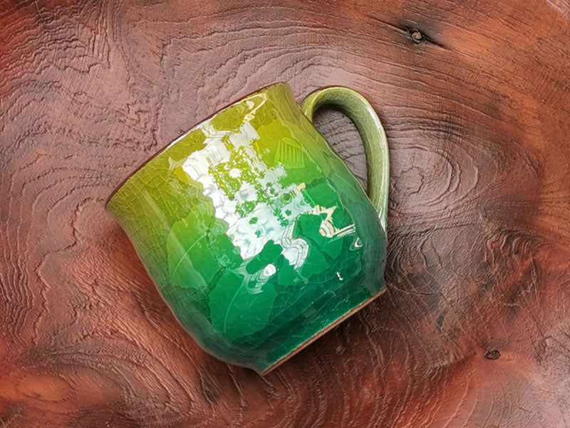 九谷焼 マグカップ銀山茶花