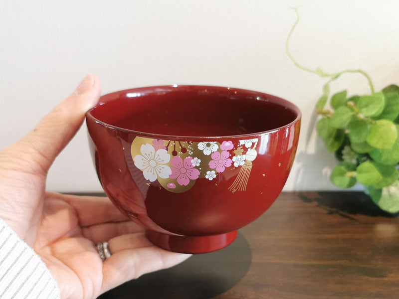 山中塗 花嫁おわん1客