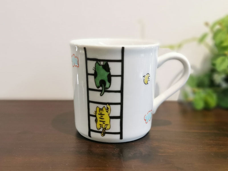 九谷焼 マグカップ ぶらさがり猫