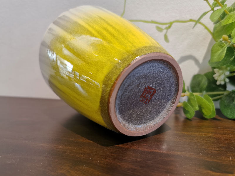 九谷焼 マグカップ 釉彩 (黄)