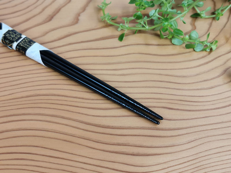 輪島箸 本うるし蒔絵昇龍滑り止め1膳入(黒)
