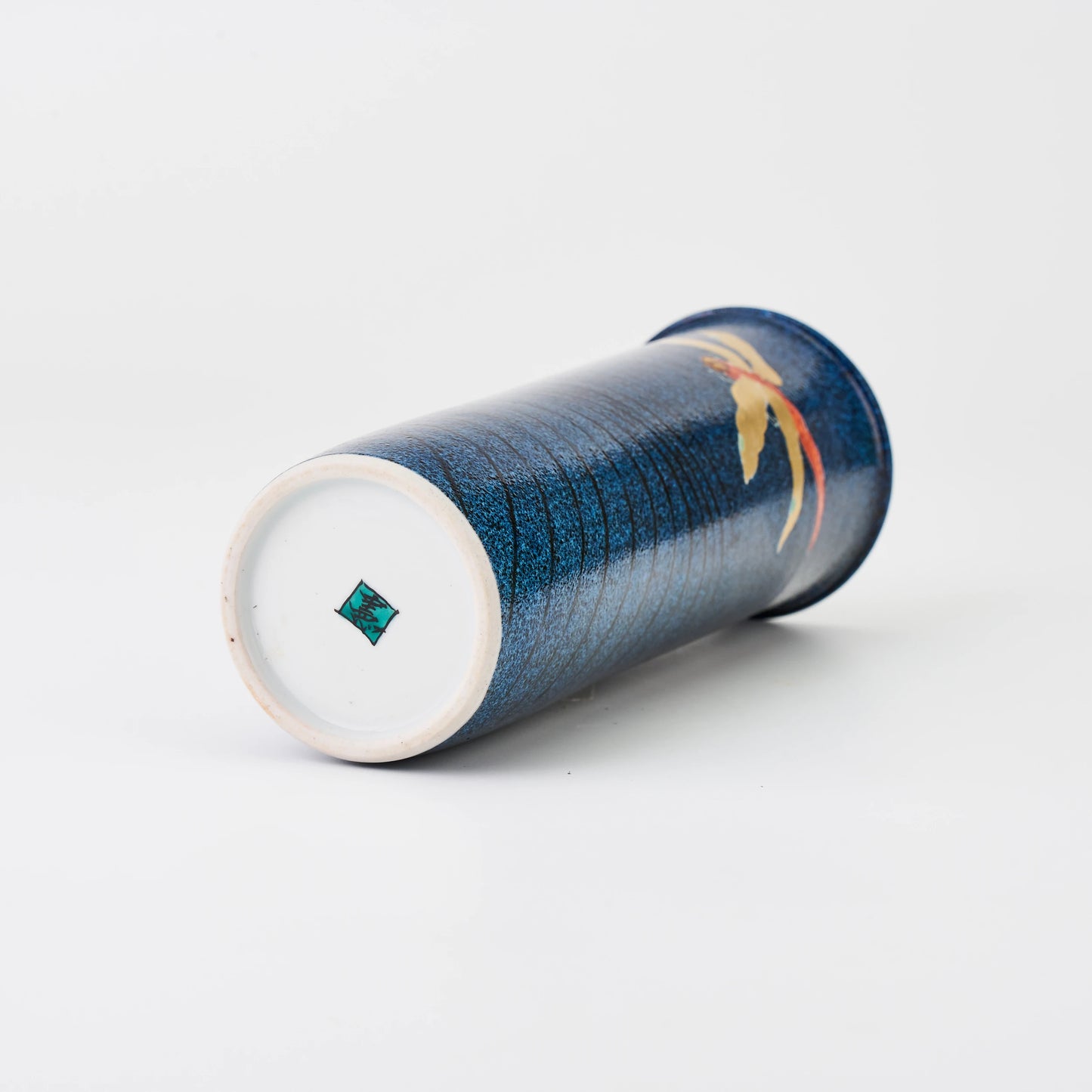 九谷焼【武腰一憲作】色絵とんぼ掛花生