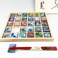 九谷焼 色絵 箸置き コレクション（専用木箱付）
