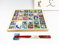 九谷焼 色絵 箸置き コレクション（専用木箱付）