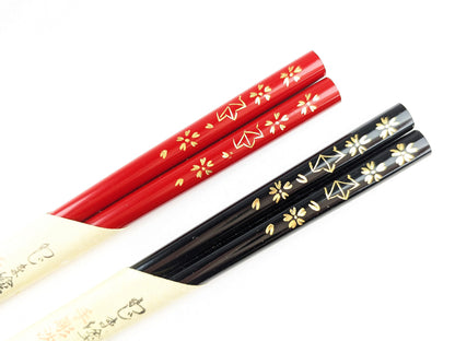 輪島箸 本うるし沈金 春秋2膳入箸