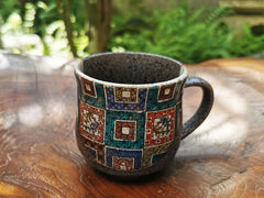 九谷焼 マグカップ 石畳文