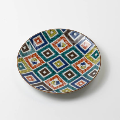 九谷焼 5号皿 古九谷色絵石畳文 – 漆陶舗あらき 輪島塗 九谷焼 山中塗 九谷焼 5号皿 古九谷色絵石畳文 – 漆陶舗あらき 輪島塗 九谷焼 山中塗