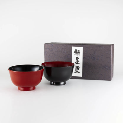 輪島塗 夫婦汁椀 端反(小)