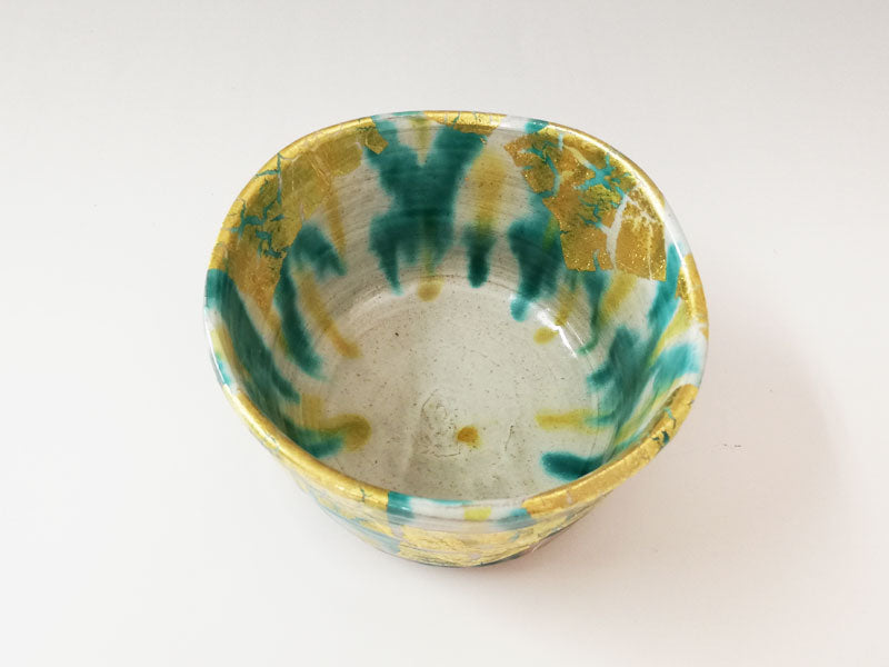九谷焼【新田邦彦作】金箔流彩文 抹茶碗 – 漆陶舗あらき 輪島塗
