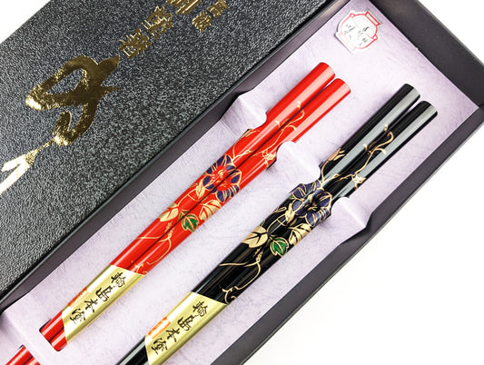 輪島箸 本うるし先乾漆鉄線2膳入箸