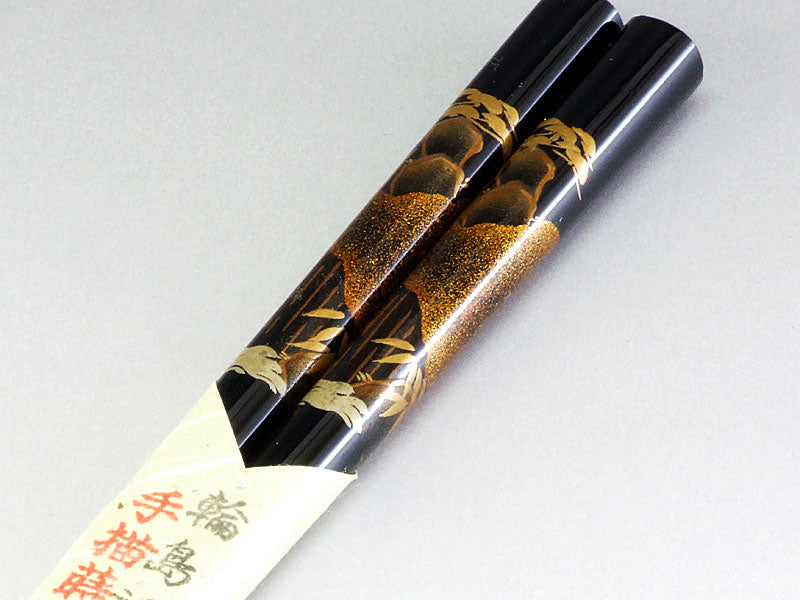 輪島箸 本うるし純金蒔絵 山水 1膳入箸 – 漆陶舗あらき 輪島塗