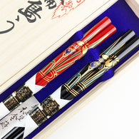 輪島箸 本うるし先乾漆蒔絵あやめ2膳入箸