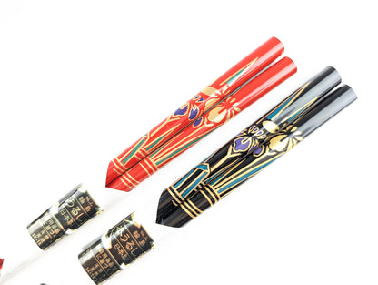 輪島箸 本うるし先乾漆蒔絵あやめ2膳入箸