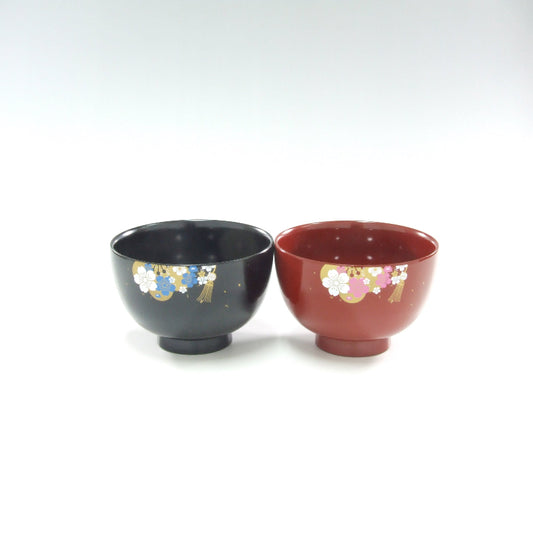 山中塗 夫婦椀（花嫁おわん・花婿おわん）