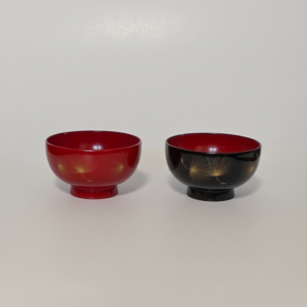 輪島塗  夫婦椀 飛花沈金