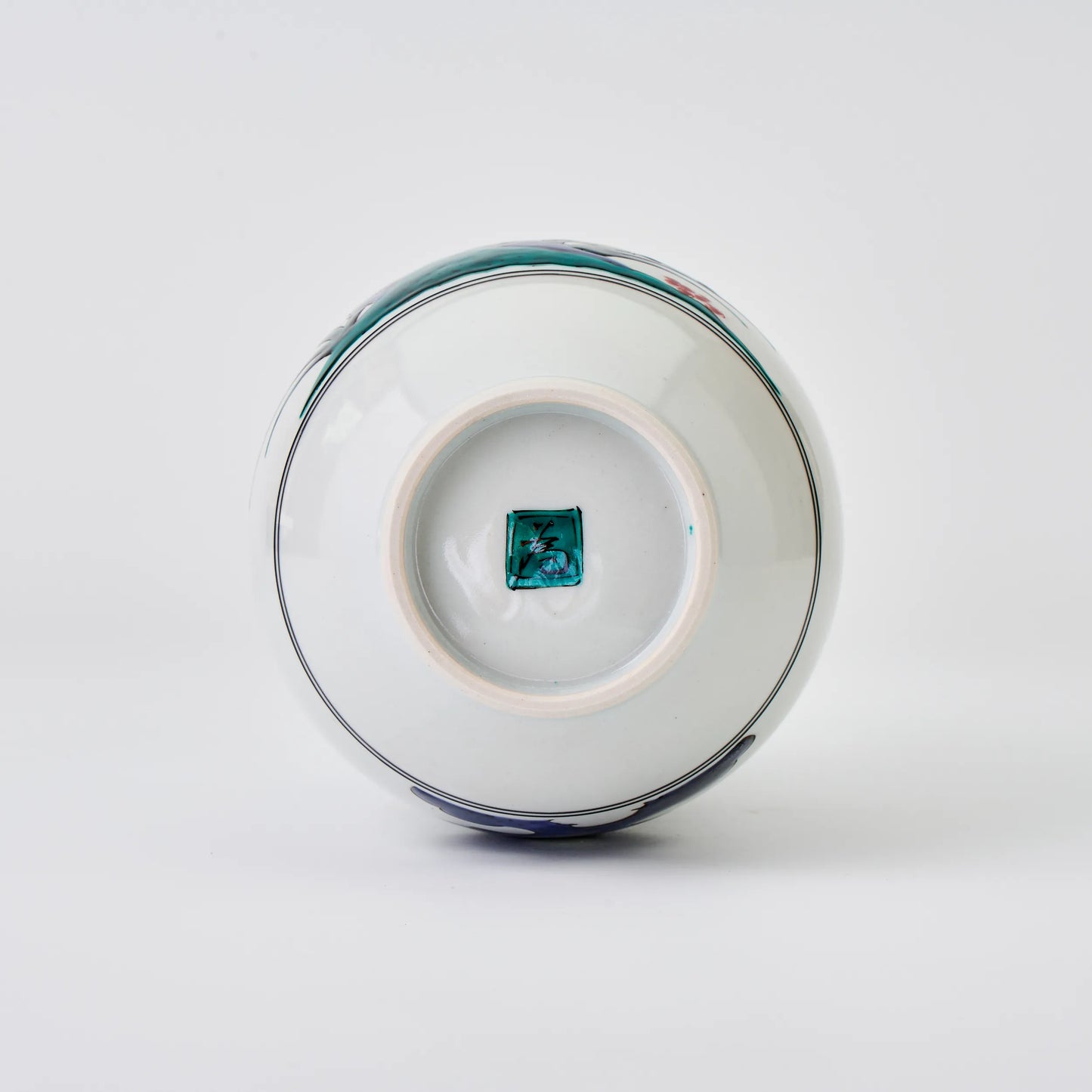 九谷焼【三ツ井為吉作】色絵花鳥花生