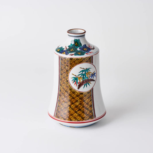 九谷焼【浅蔵五十吉作】三友譜花瓶