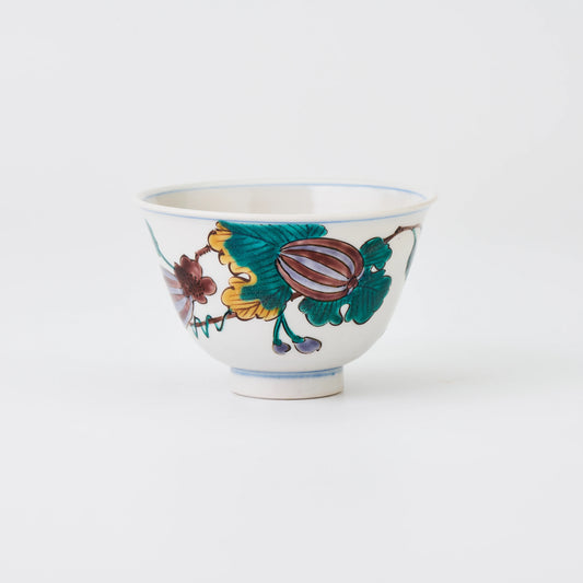 九谷焼【三ツ井為吉作】色絵瓜茶碗5客揃