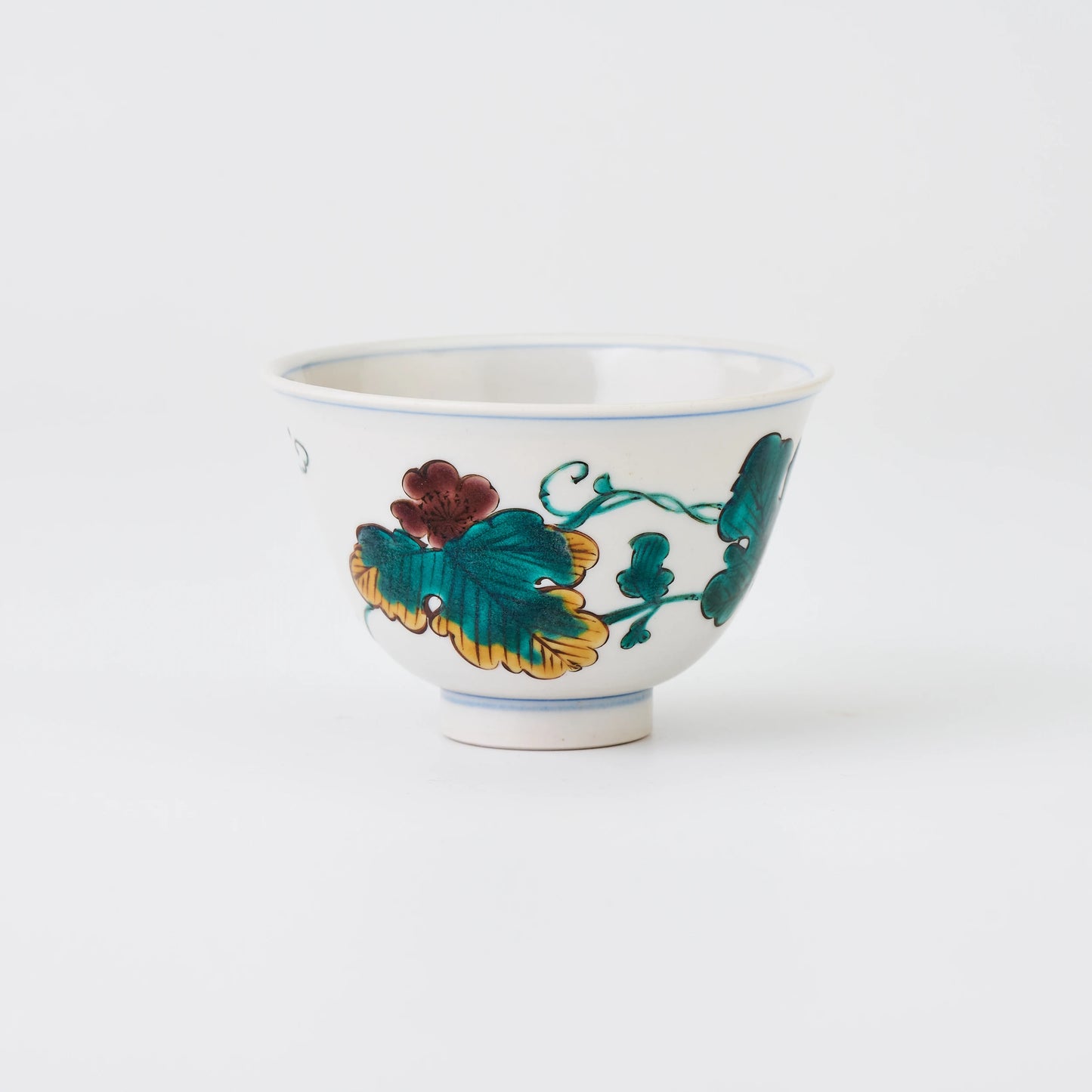 九谷焼【三ツ井為吉作】色絵瓜茶碗5客揃
