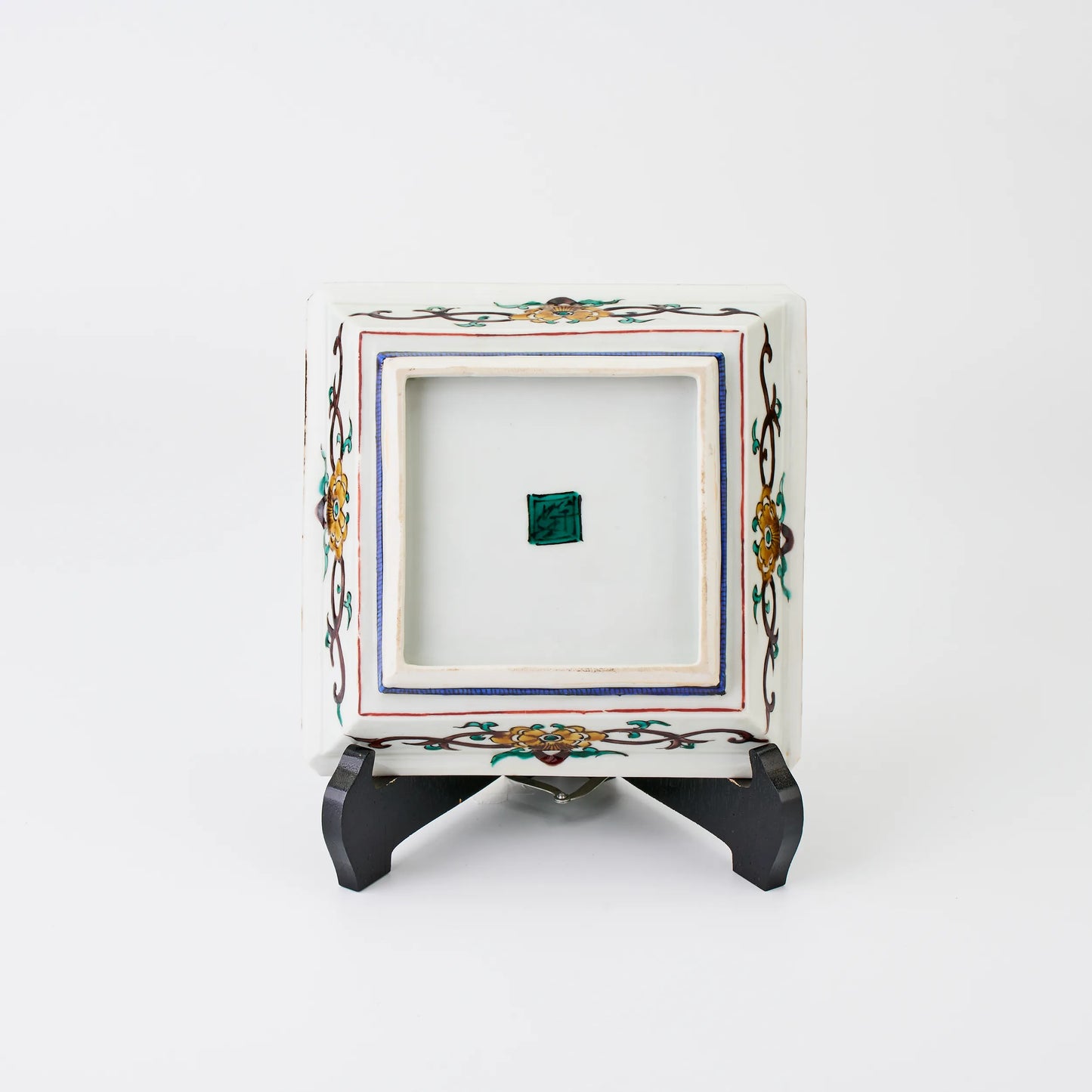 九谷焼【浅蔵五十吉作】古九谷角皿(菓子鉢）