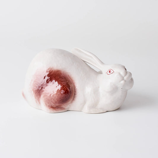 九谷焼【浅蔵五十吉作】磁優兎置物