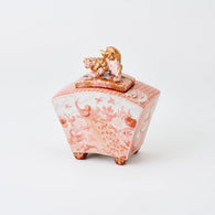 赤絵牡丹孔雀文香炉